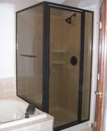 bronze glass shower