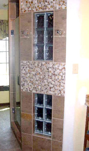 pebble panel shower